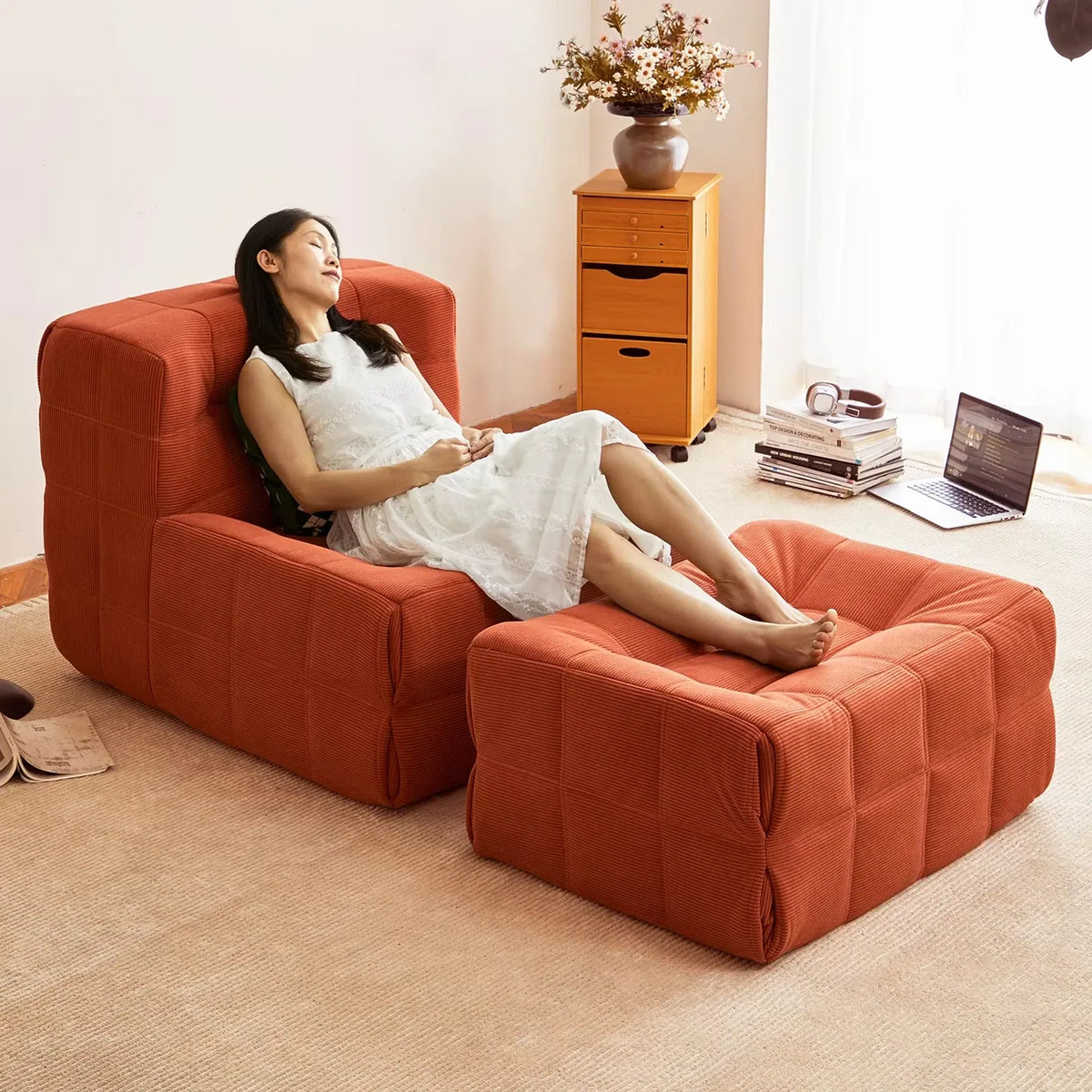 Canapé Modulaire Sans Cadre en Velours