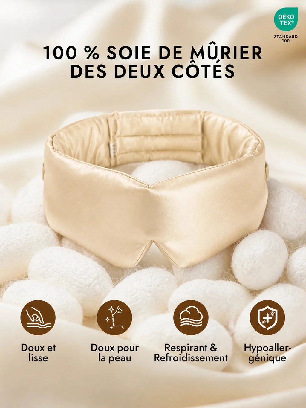 Masque de Nuit en Soie 22 Momme
