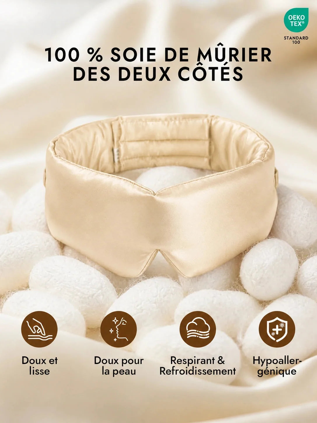 Masque de Nuit en Soie 22 Momme