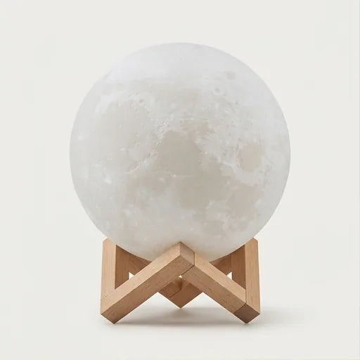 Lampe De Table Lune 3D Rechargeable