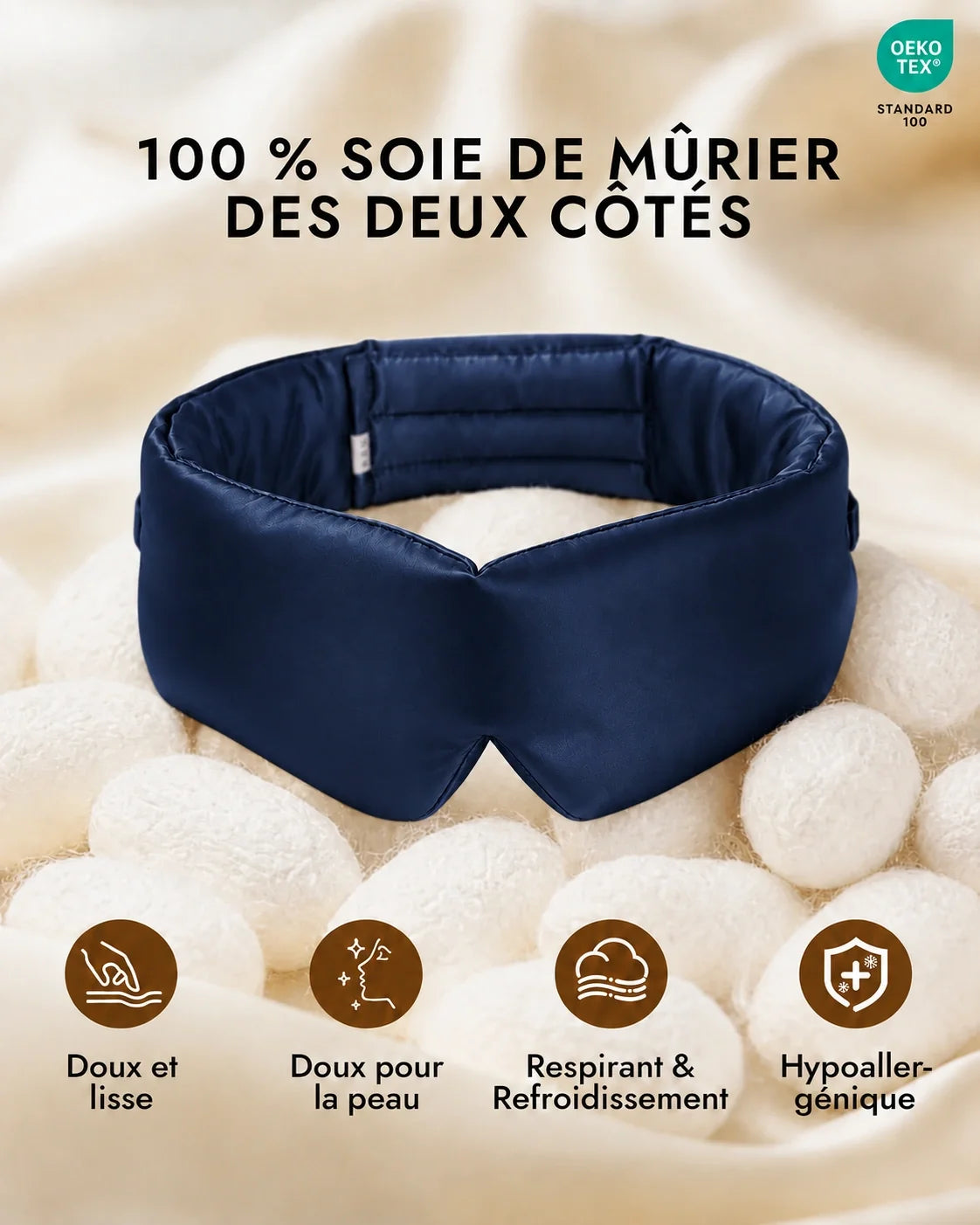 Masque de Nuit en Soie 22 Momme