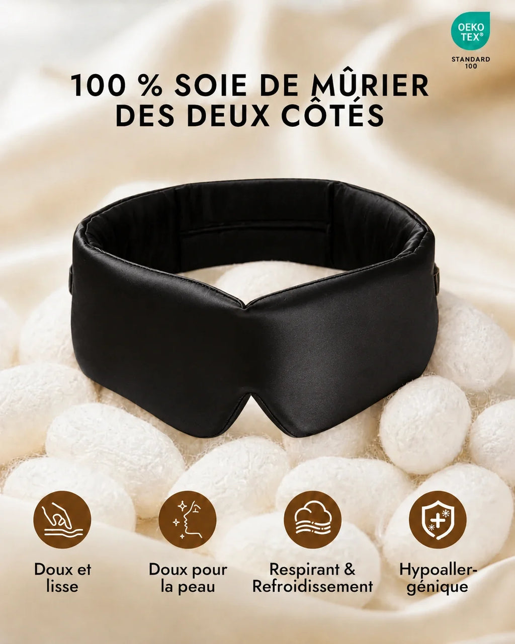 Masque de Nuit en Soie 22 Momme