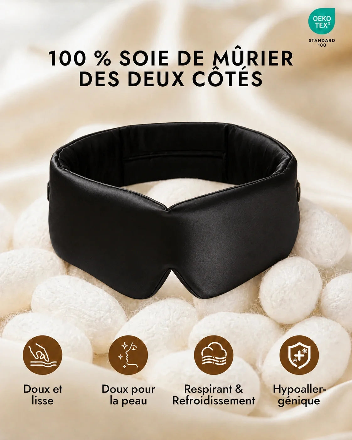 Masque de Nuit en Soie 22 Momme