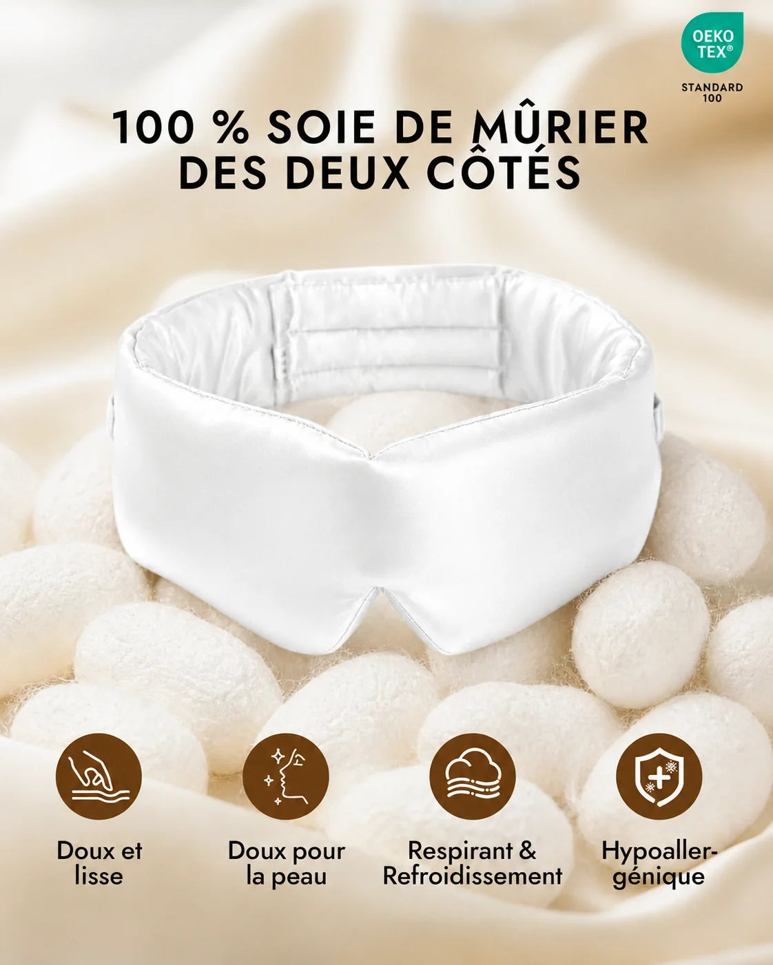 Masque de Nuit en Soie 22 Momme